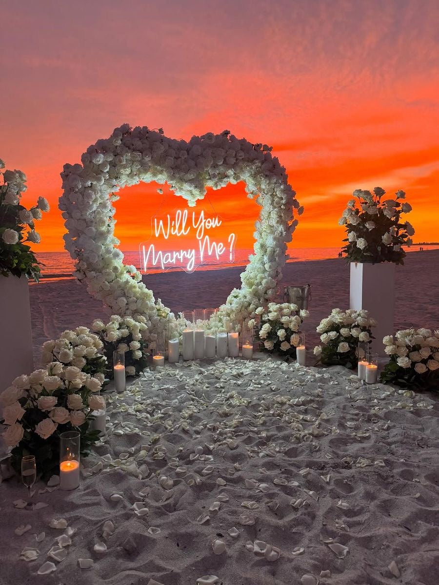 Escena Floral para Propuesta de Matrimonio – Momento Inolvidable