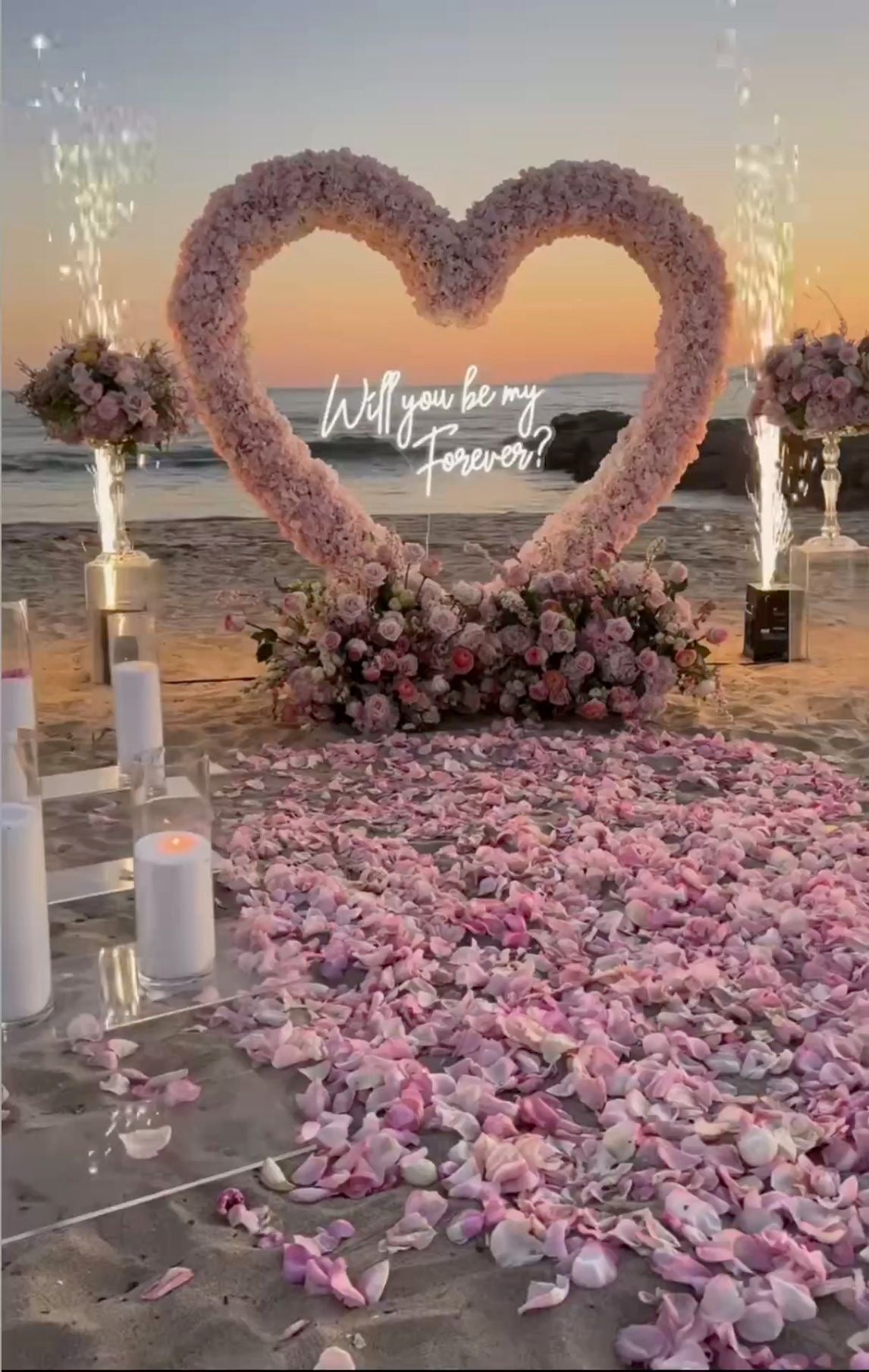 Escena Floral para Propuesta de Matrimonio – Momento Inolvidable