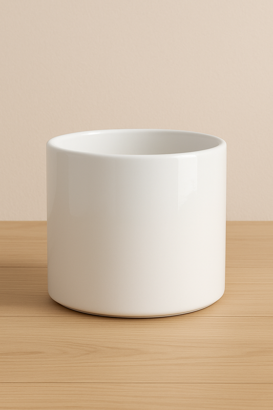 Maceta Cerámica Premium Blanca – Elegancia para tus Plantas