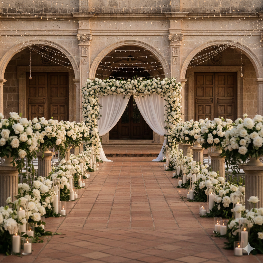 Escenario Floral Premium para Bodas – Alma Green